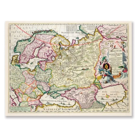 'Map Of Asia Minor C. 1626' Canvas Art,14x19